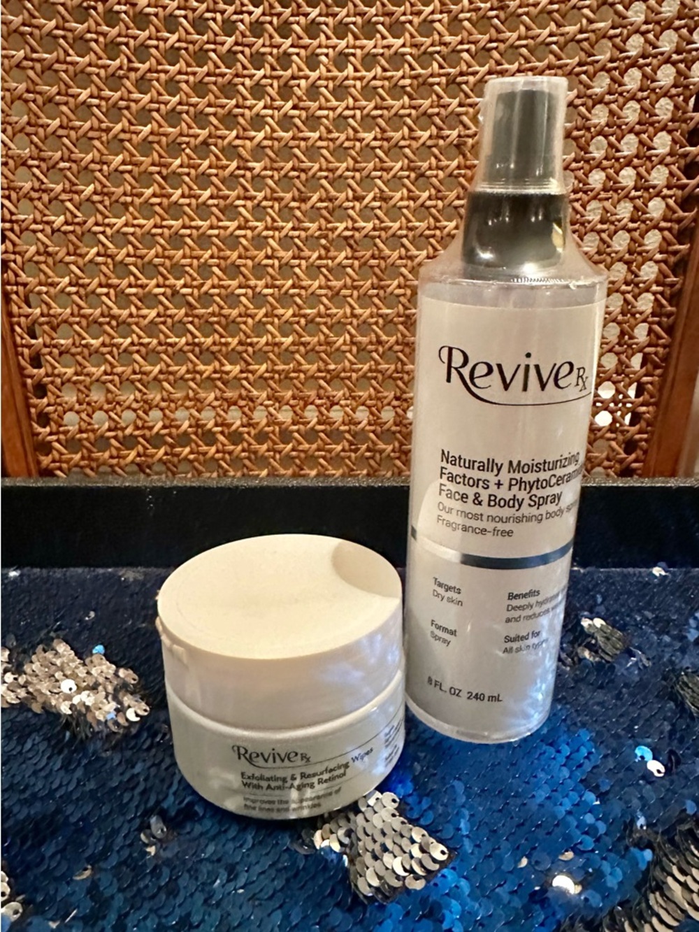 ReviveRx Retinol Resurfacing Wipes & Moisturizing Face Body Spray Set